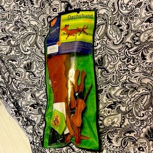 Wind garden dachshund whirligig- spins in the wind